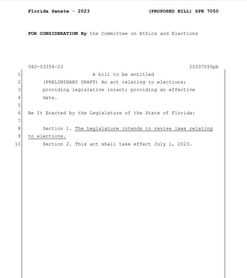 Florida Senate Quietly Introduces Bill That Could Allow Desantis to Run